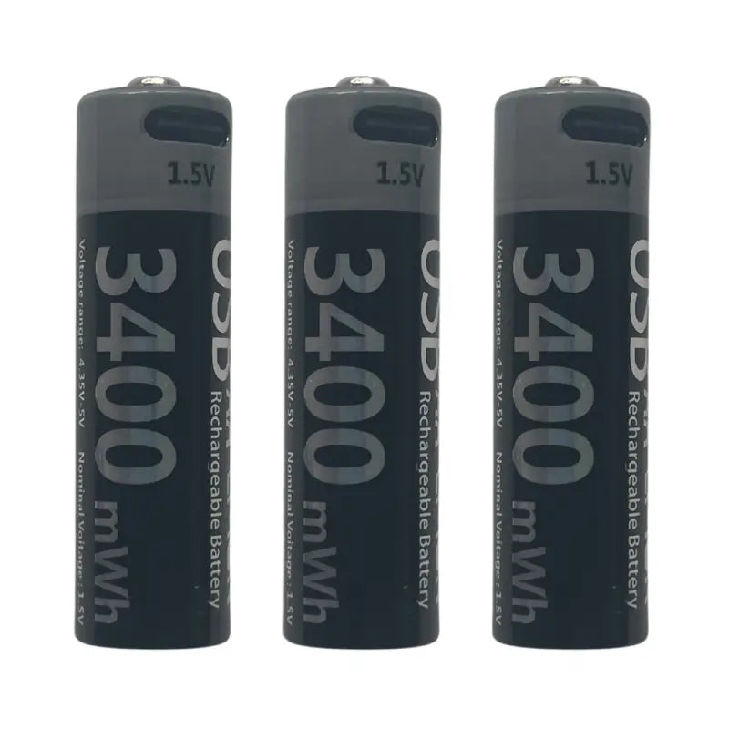 Rechargeable Batteries Aa 3 Pieces With Charging Cable For Poolwaterlab, Watertester